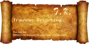 Trautner Krisztina névjegykártya