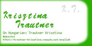 krisztina trautner business card